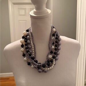 Chic Multi-Strand Pearl Necklace